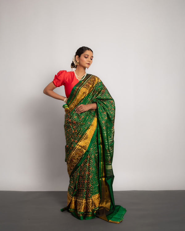 Silk Single Ikat Patola Saree