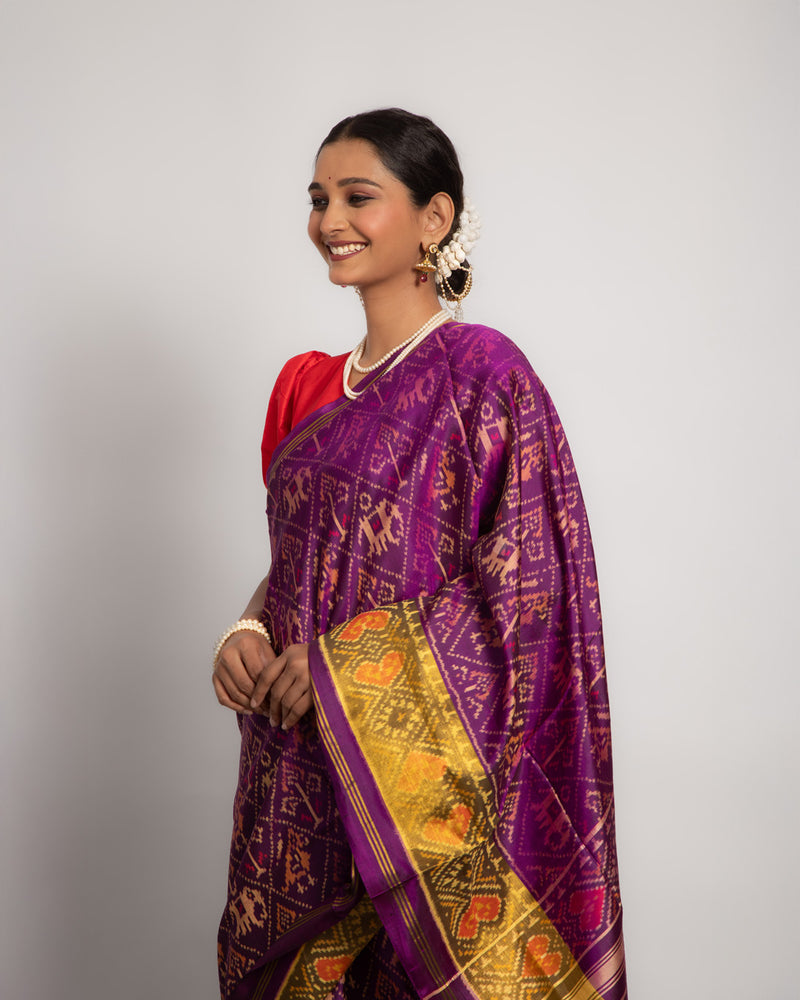 Silk Single Ikat Patola Saree