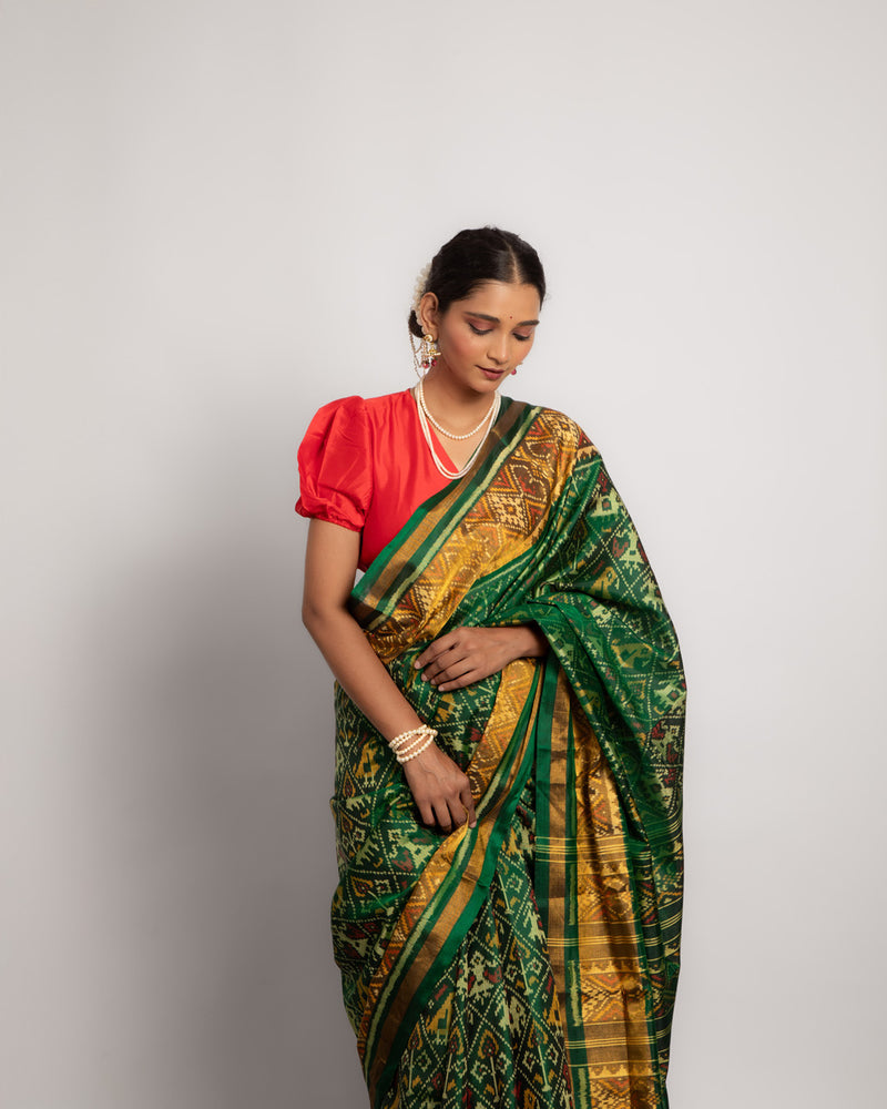 Silk Single Ikat Patola Saree