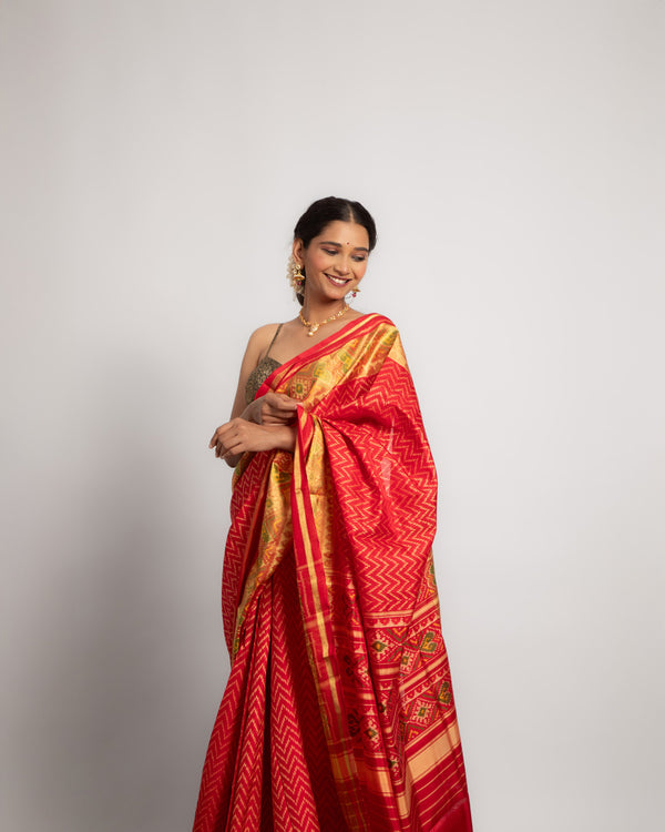 Silk Single Ikat Patola Saree