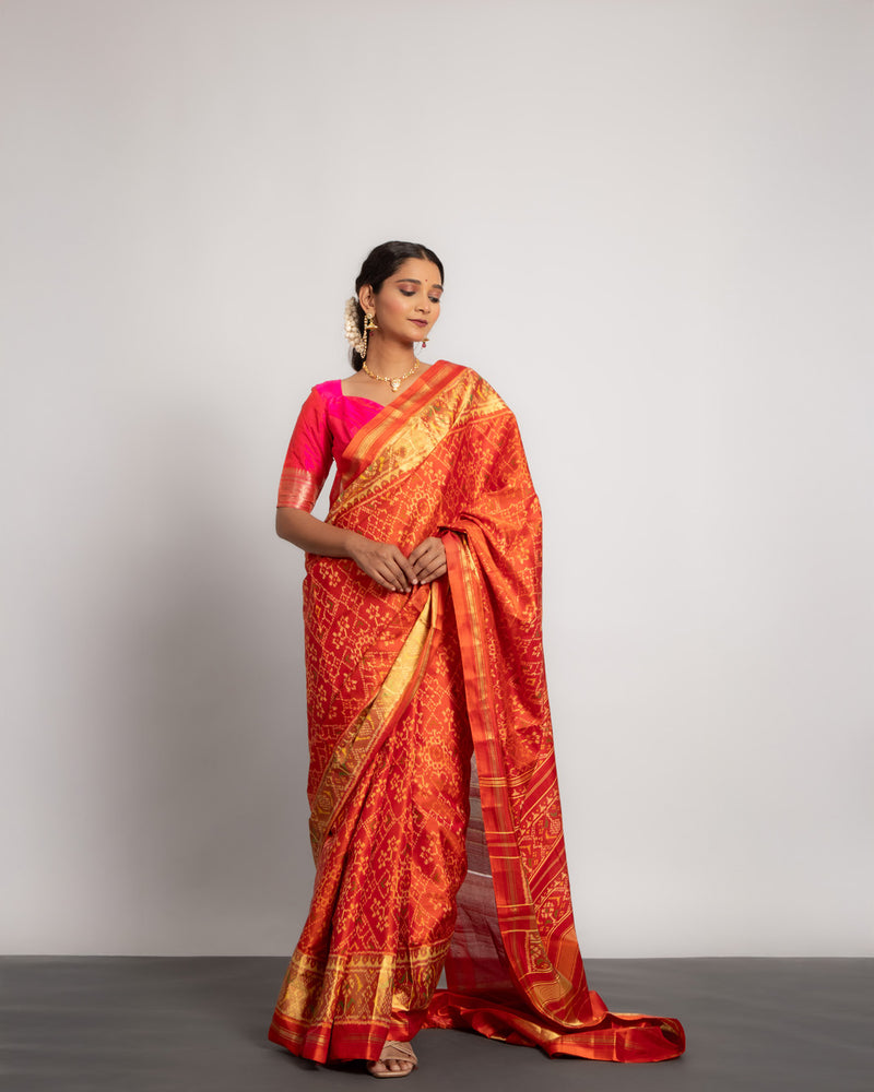 Silk Single Ikat Patola Saree