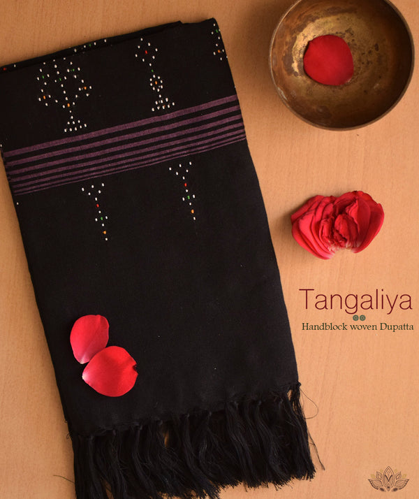 TANGALIYA COTTON HANDWOVEN DUPATTA