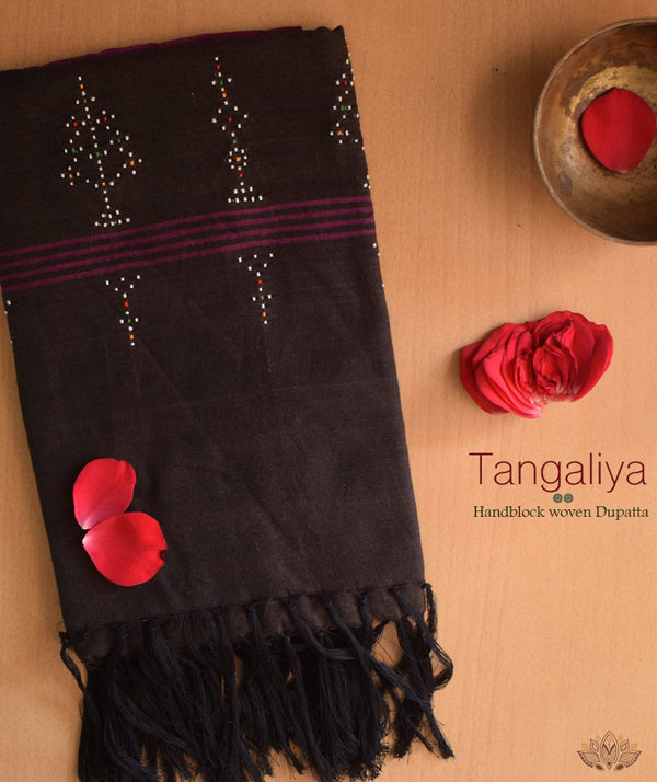 TANGALIYA COTTON HANDWOVEN DUPATTA