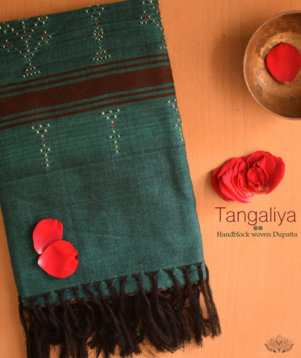 TANGALIYA COTTON HANDWOVEN DUPATTA