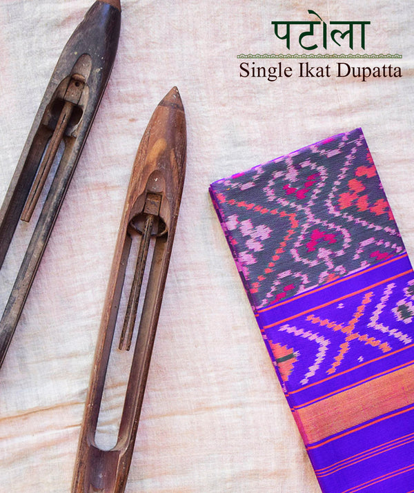 Single Ikat Patola Dupatta