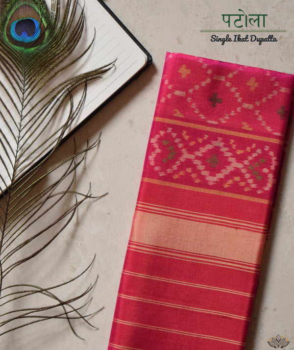 Single Ikat Patola Dupatta