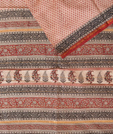 Bagru Handblock Printed Chanderi silk saree