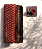 Chanderi Bagru Handblock Printed Saree