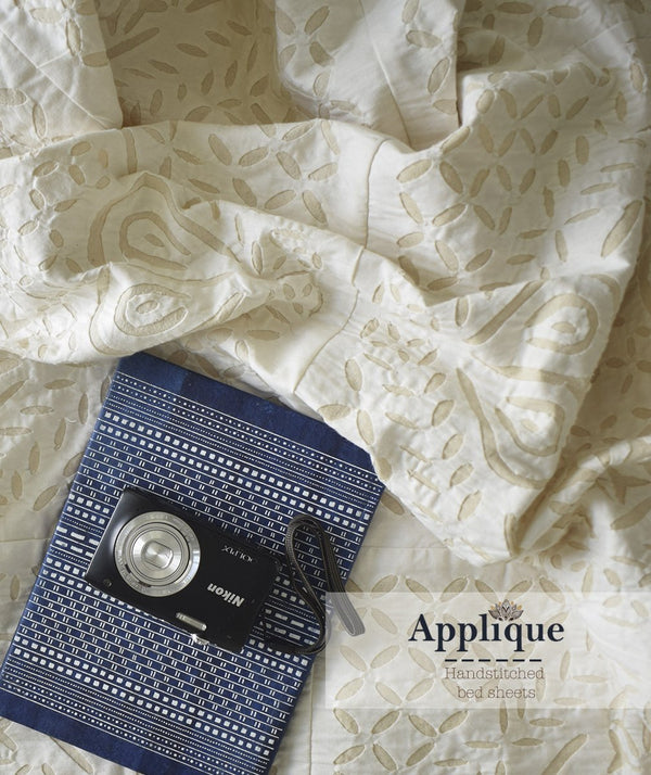 Applique King size Bed Cover(108"x108")