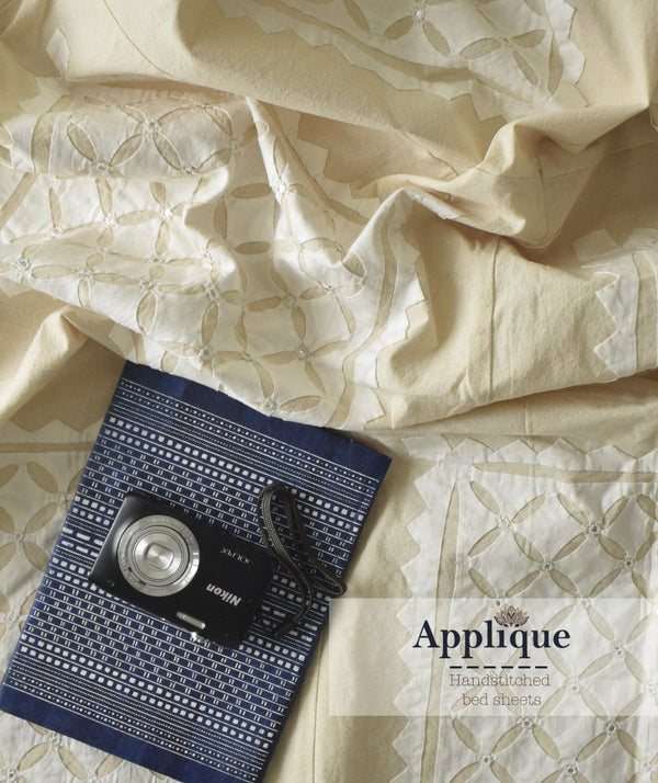 Applique King size Bed Cover(108"x108")