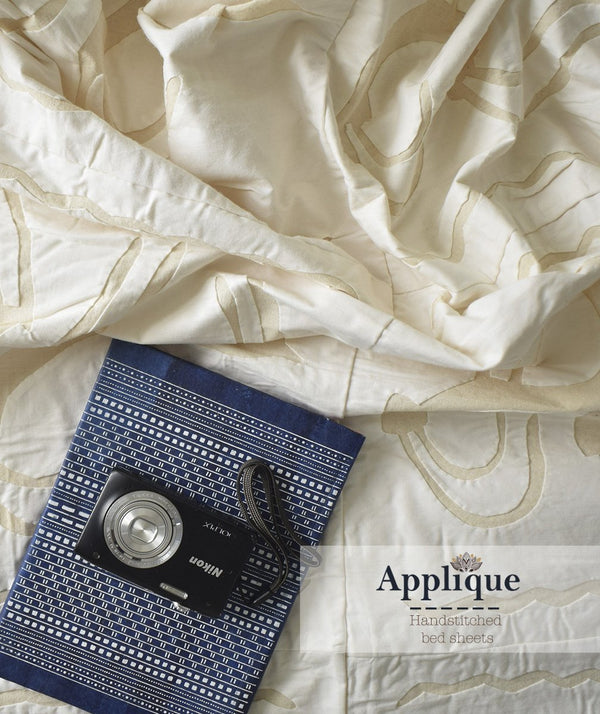Applique King size Bed Cover(108"x108")
