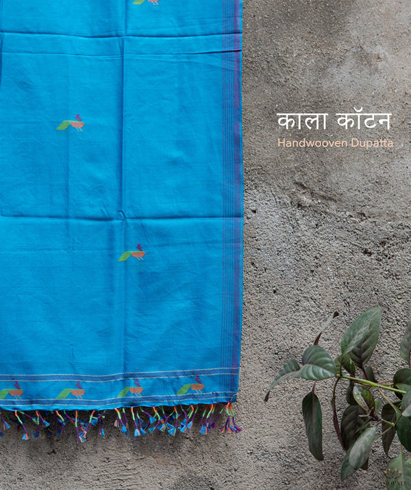 KACCHI KALA COTTON HANDWOVEN DUPATTA