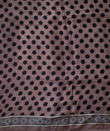 Ajrakh modal silk hand block printed saree