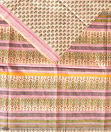 Sanganeer Tussar Handblock Printed Saree