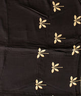 Ajrakh modal silk hand block printed saree