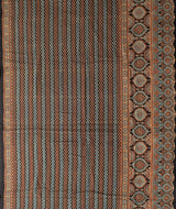 Ajrakh Cotton Handblock Printed Saree