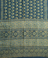 Ajrakh Cotton Handblock Printed Saree