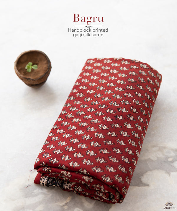 Bagru Gajji Silk Saree