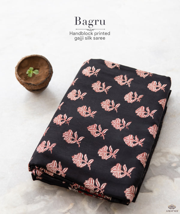 Bagru Gajji Silk Saree