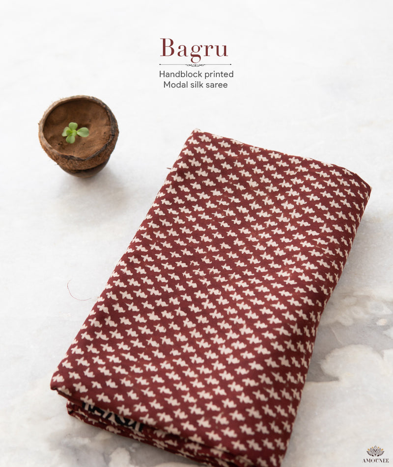 Bagru Modal Silk Saree