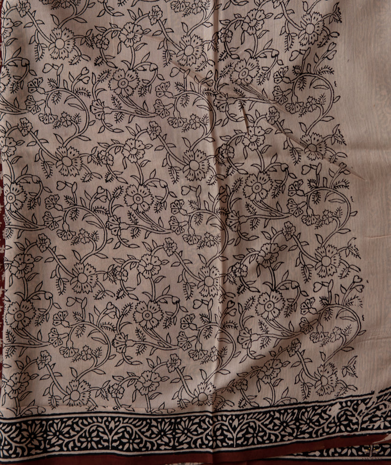 Bagru Modal Silk Saree