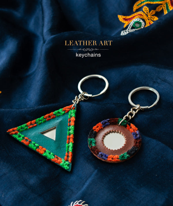 Leather art Keychain (Set of 2)