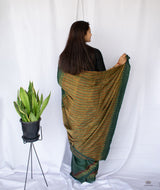 AJRAKH MODAL SILK HAND BLOCK PRINTED SAREE