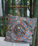 Madhubani Hand Painted Cushion Cover