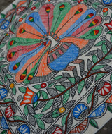 Madhubani Hand Painted Cushion Cover