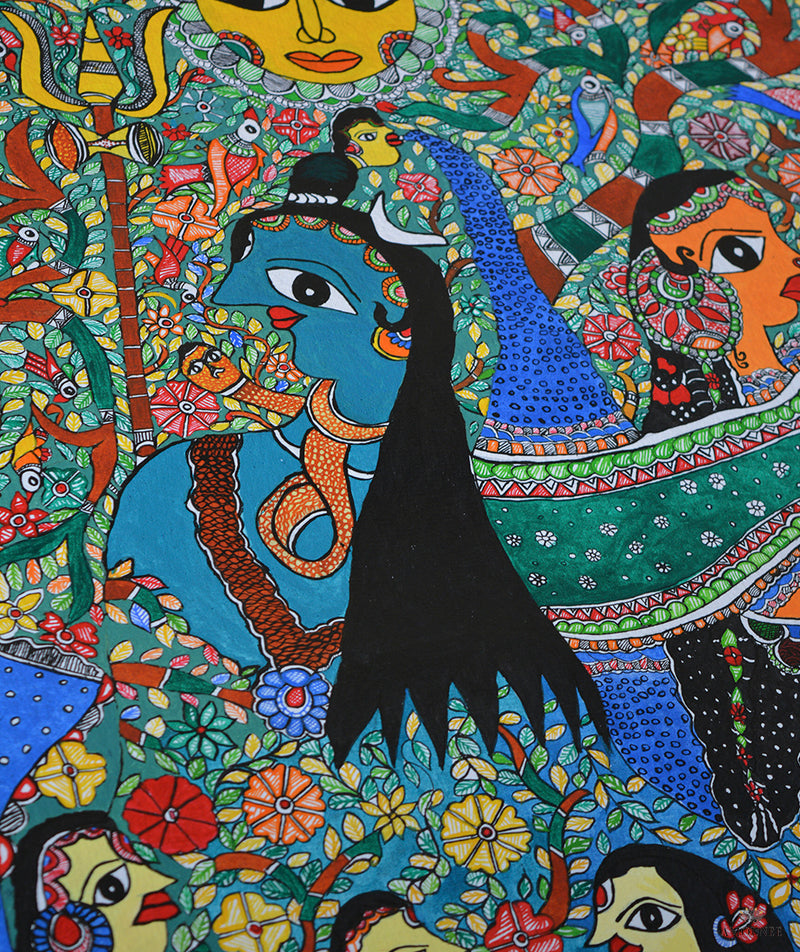 Madhubani Hand Painting: Shiv Dhanush