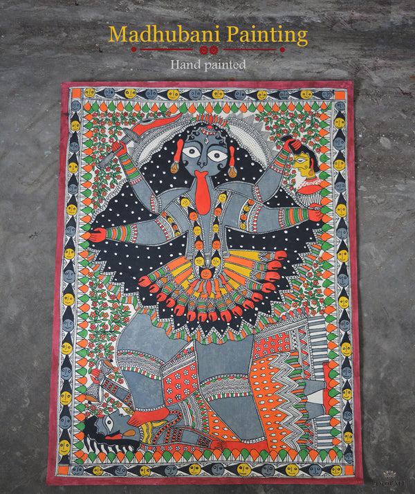 Madhubani Hand Painting: Goddess Kali