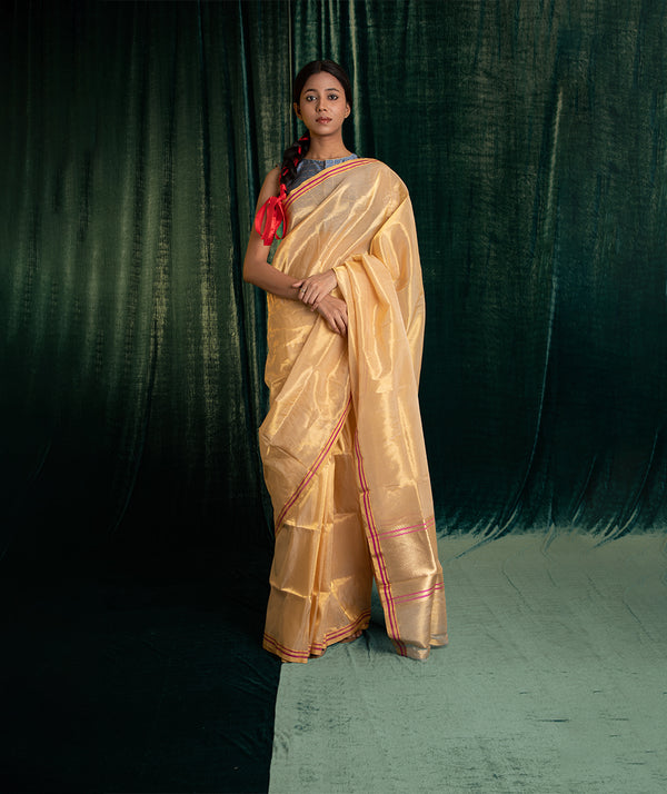 HANDWOVEN TISSUE ZARI SILK SAREE