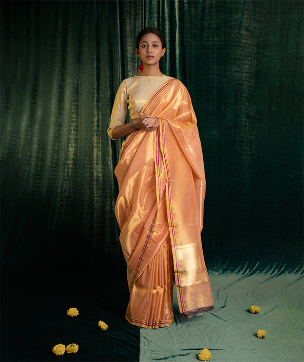Handwoven Tissue zari silk saree