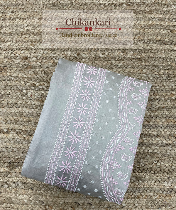Chikankari Hand Embroidered Saree