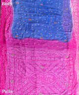 Bandhani Embroided Georgette saree