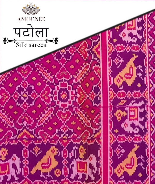 Patola Semi Double Ikat Sarees