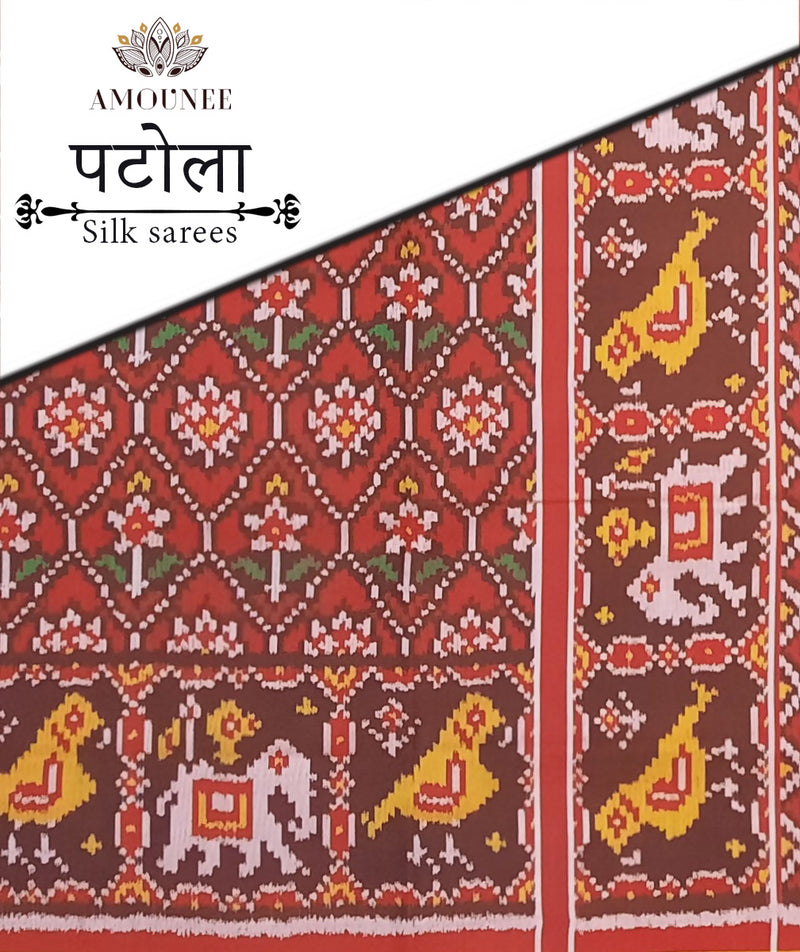 Patola Semi Double Ikat Sarees