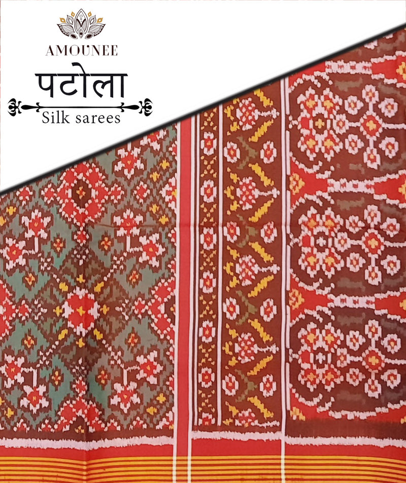 Patola Semi Double Ikat Sarees