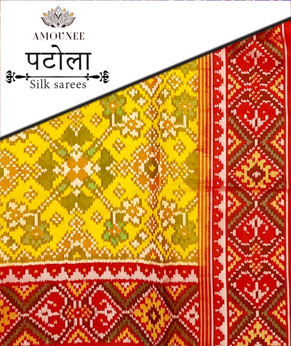 Patola Semi Double Ikat Sarees