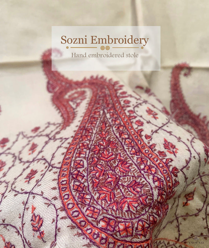 Sozni Hand Embroidered Stole