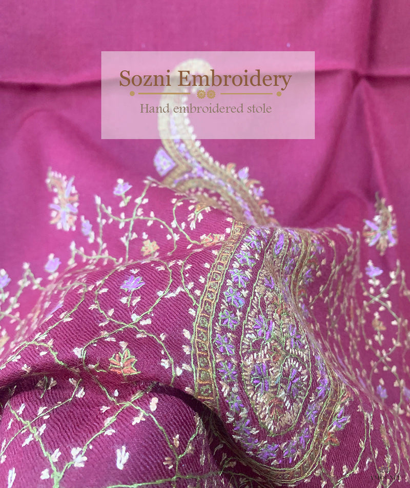 Sozni Hand Embroidered Stole