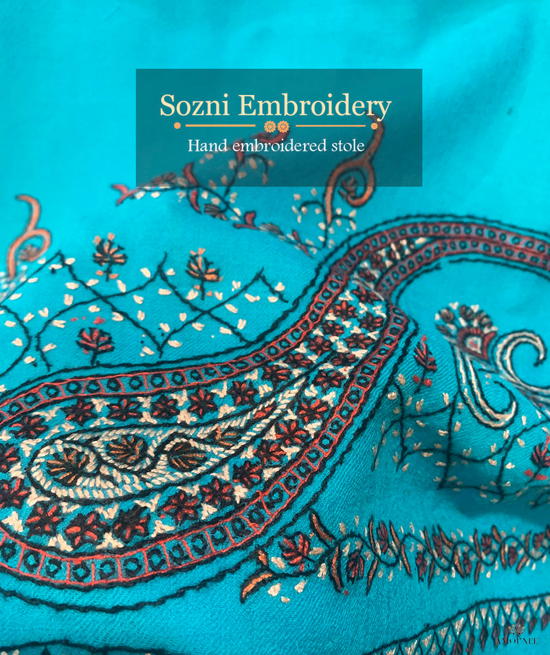 Sozni Hand Embroidered Stole