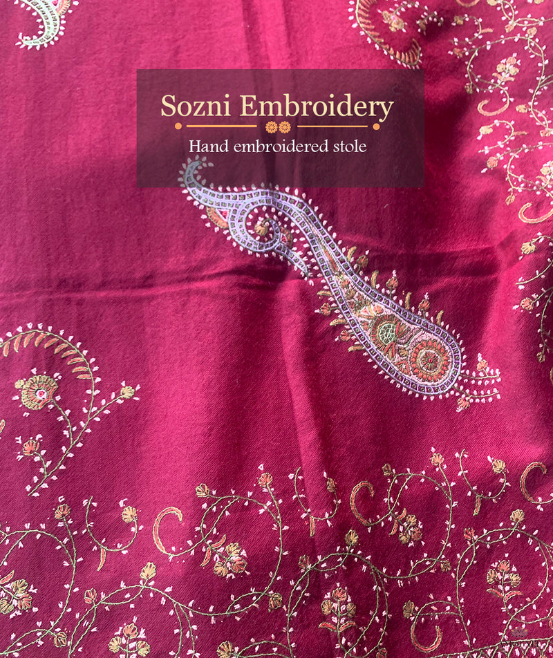 Sozni Hand Embroidered Stole