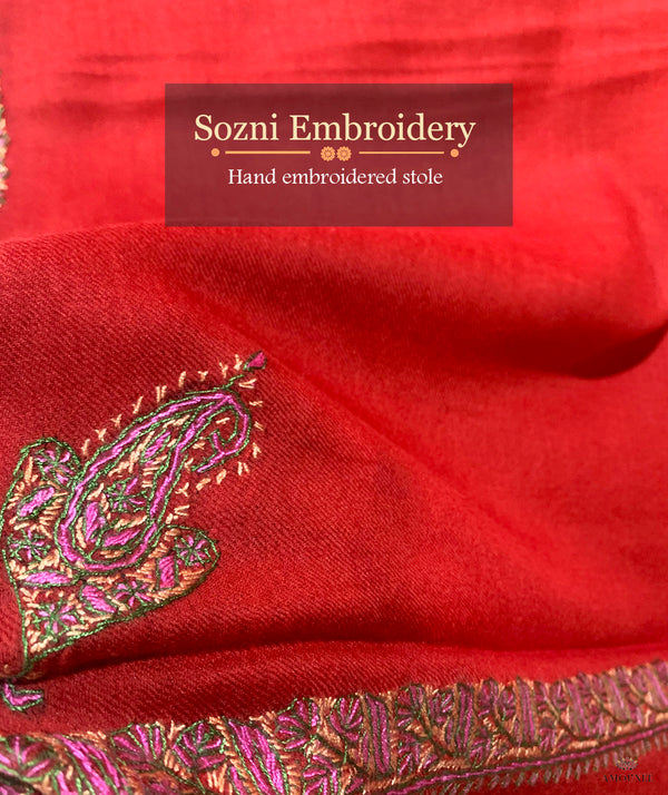 Sozni Hand Embroidered Stole