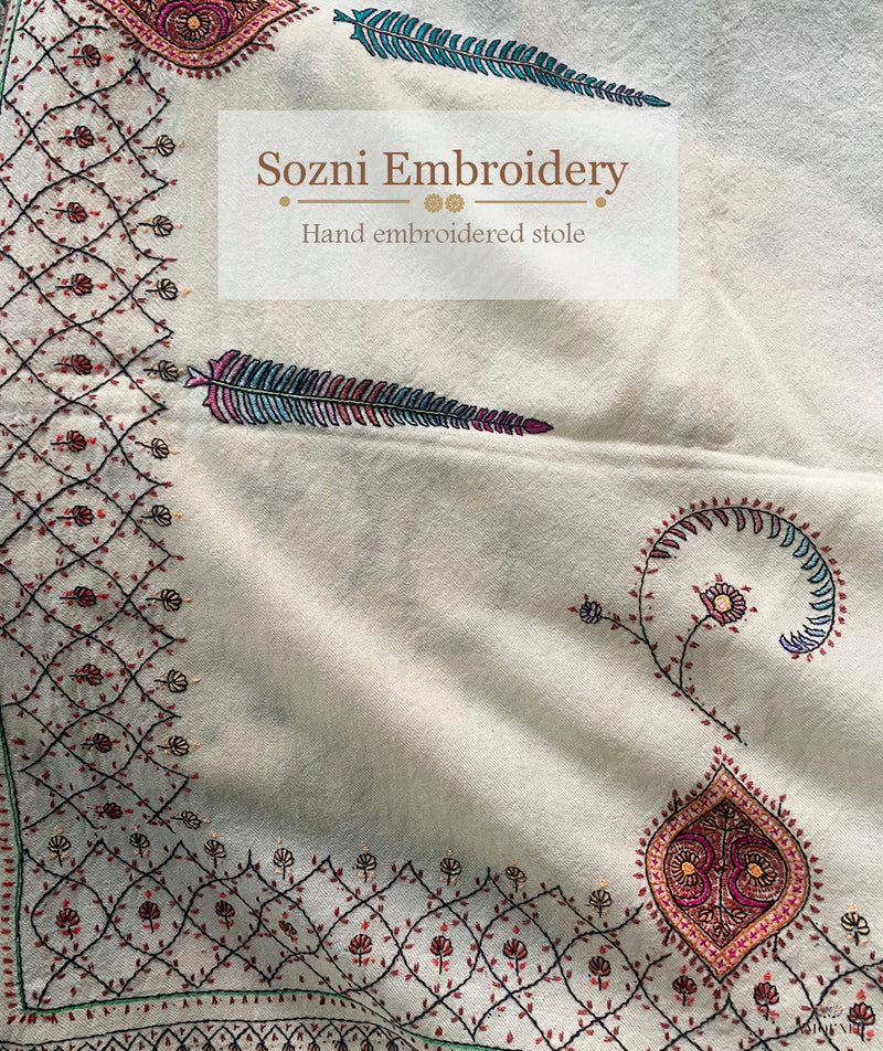 Sozni Hand Embroidered Stole