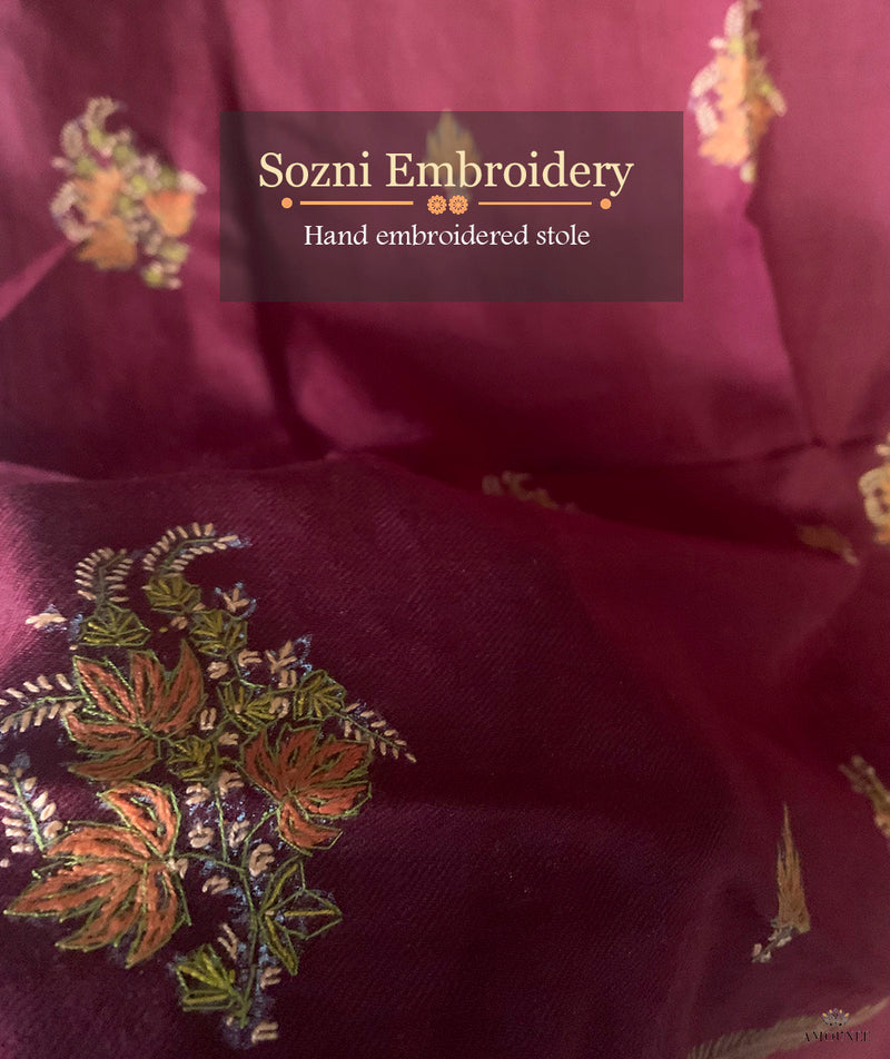 Sozni Hand Embroidered Stole