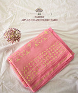 Applique HandStiched Chanderi Saree