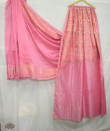 Applique HandStiched Chanderi Saree