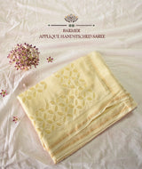 Applique HandStiched Chanderi Saree