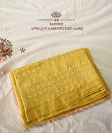 Applique HandStiched Chanderi Saree